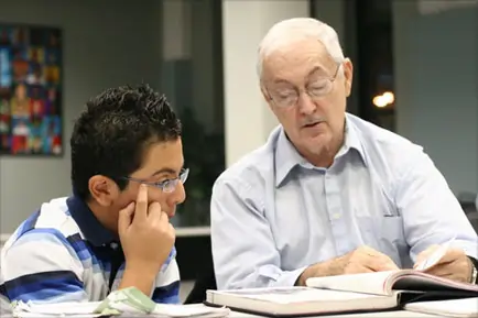 Mercy Home student with teacher, Zaccone Family Foundation